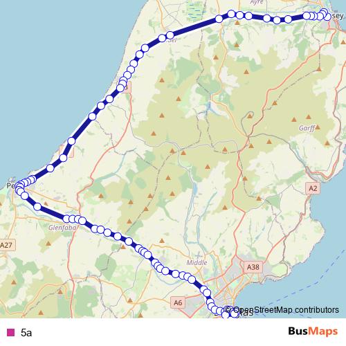 5a bus Line Map