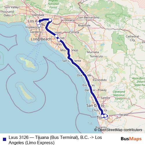 Lxus 3126 bus Line Map