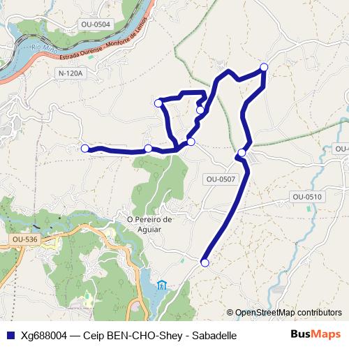 Xg688004 bus Line Map
