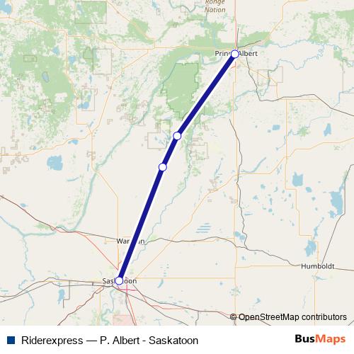 Riderexpress bus Line Map
