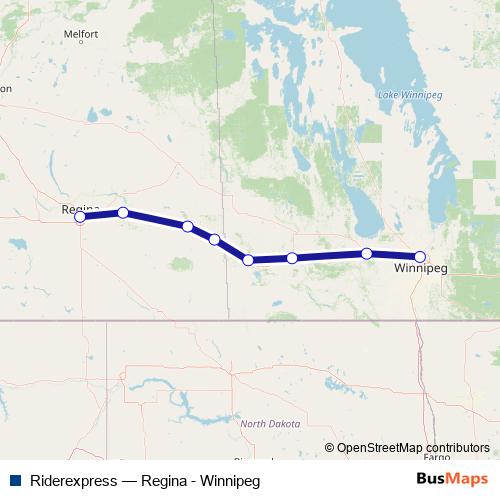 Riderexpress bus Line Map