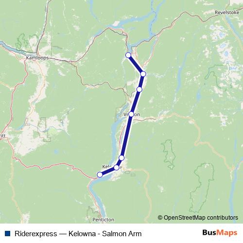 Riderexpress bus Line Map