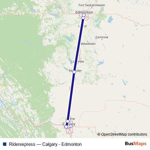 Riderexpress bus Line Map