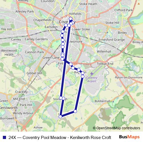 24X bus Line Map