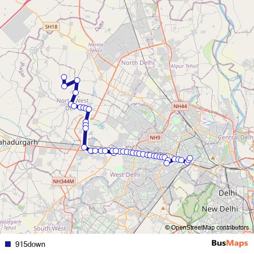 915down bus Line Map