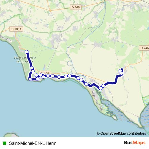 Saint-Michel-EN-L'Herm bus Line Map