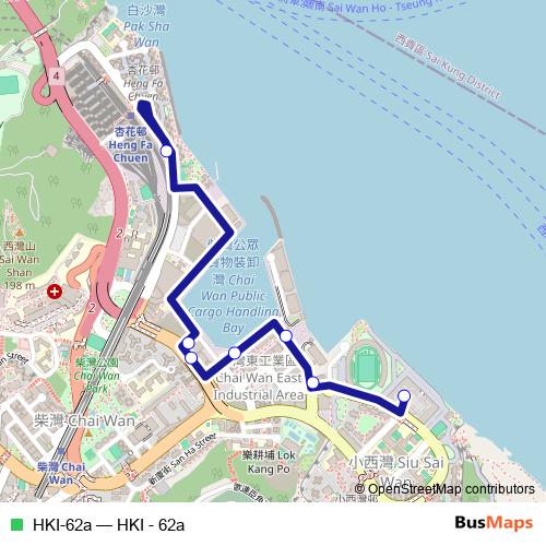 HKI-62a bus Line Map