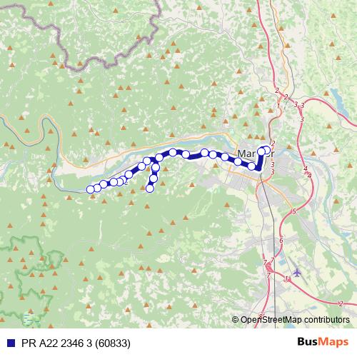 PR A22 2346 3 (60833) bus Line Map