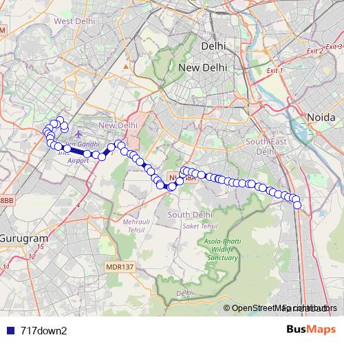717down2 bus Line Map