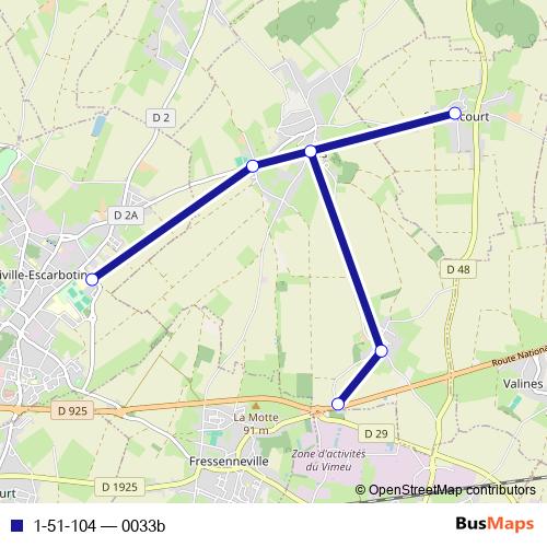1-51-104 bus Line Map