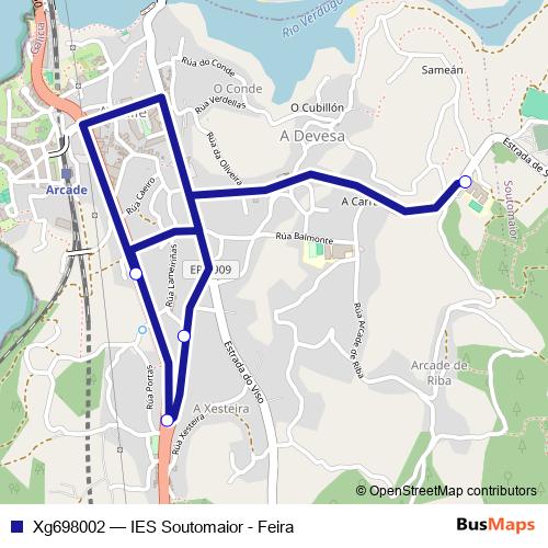 Xg698002 bus Line Map