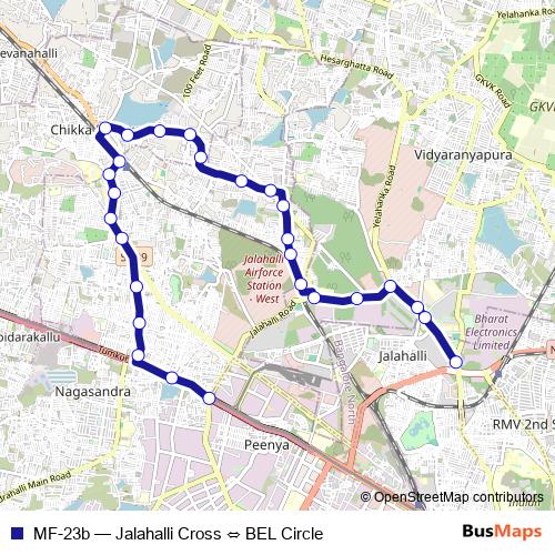MF-23b bus Line Map