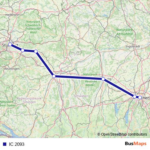 IC 2093 rail Line Map