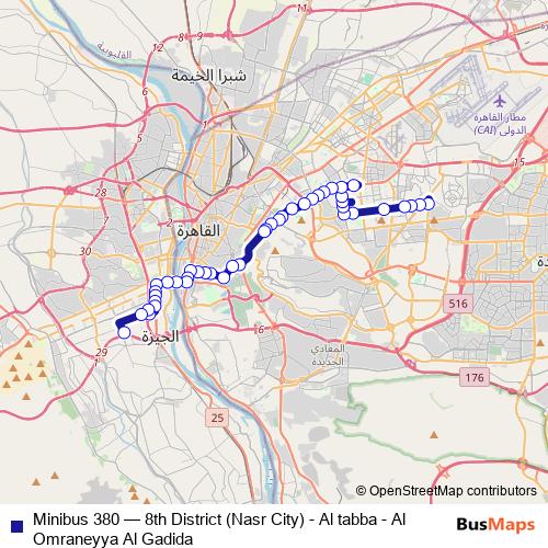 Minibus 380 bus Line Map