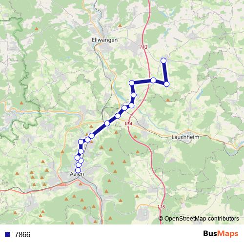 7866 bus Line Map