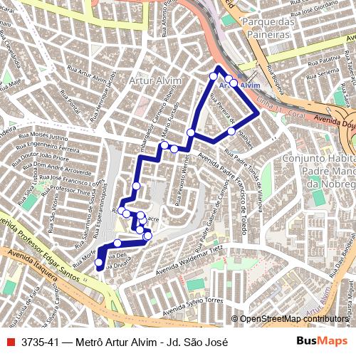 3735-41 bus Line Map