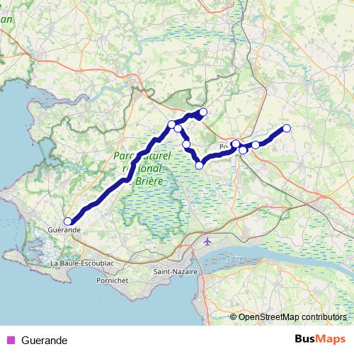 Guerande bus Line Map