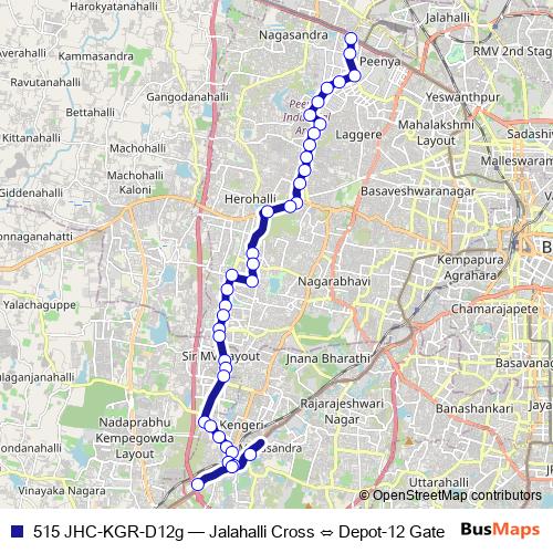 515 JHC-KGR-D12g bus Line Map