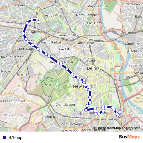 970bup bus Line Map