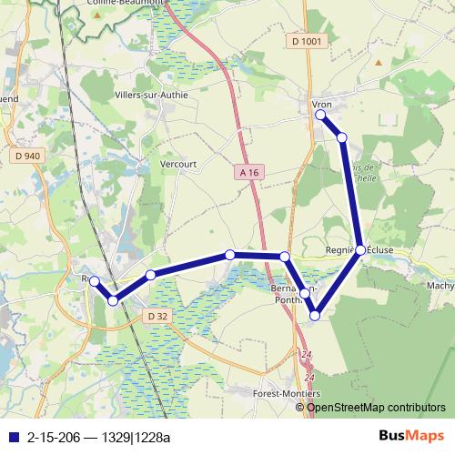 2-15-206 bus Line Map