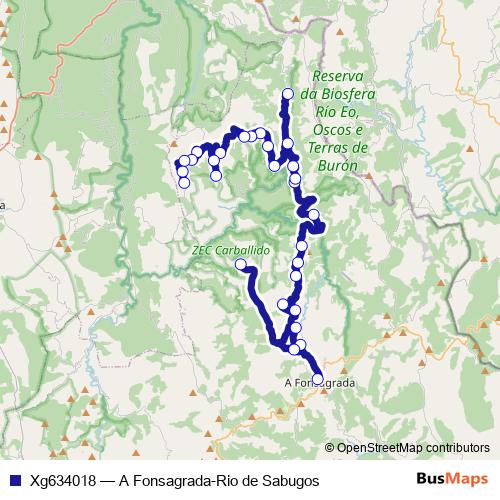 Xg634018 bus Line Map