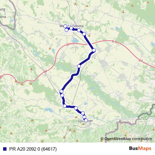 PR A20 2092 0 (64617) bus Line Map