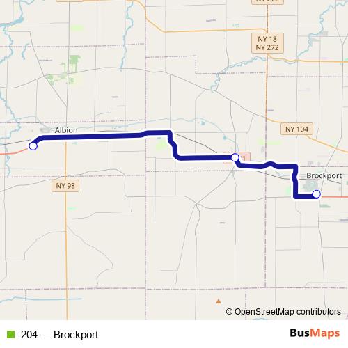 204 bus Line Map