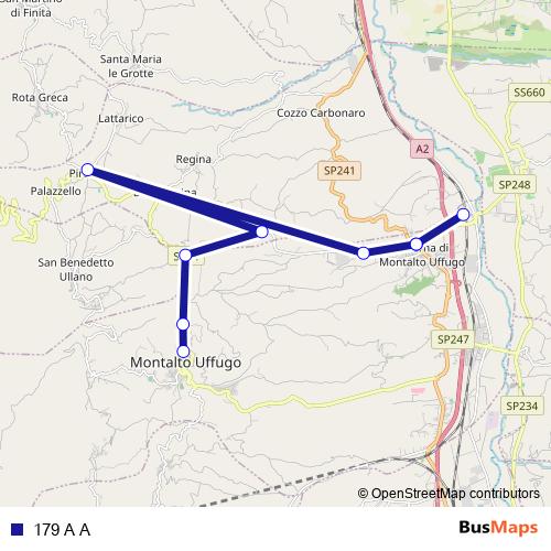 179 A A bus Line Map
