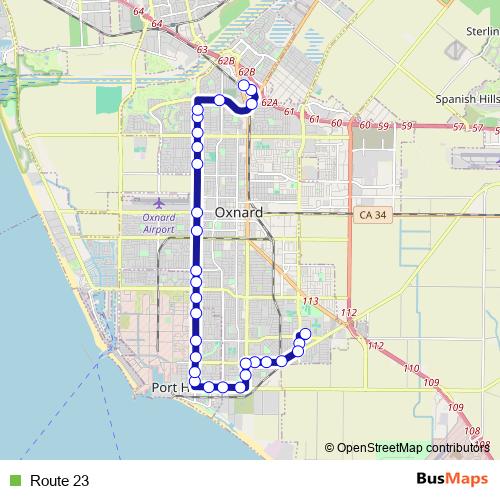 Route 23 bus Line Map