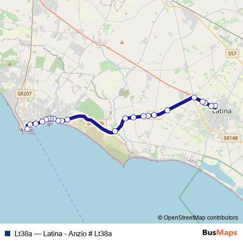 Lt38a bus Line Map