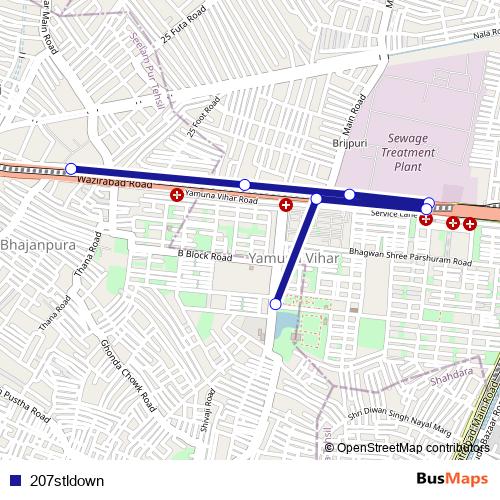 207stldown bus Line Map