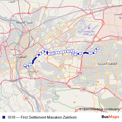 1019 bus Line Map