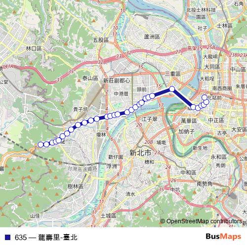635 bus Line Map