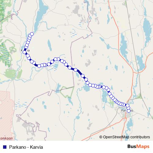 Parkano - Karvia bus Line Map