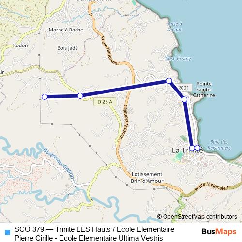 SCO 379 bus Line Map
