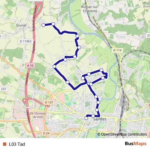 L03 Tad bus Line Map