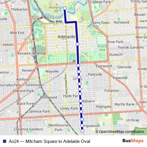 Ao24 bus Line Map