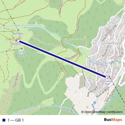 1 cable-car Line Map