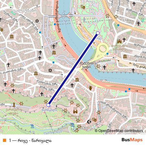 1 cable-car Line Map