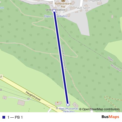 1 cable-car Line Map