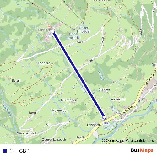1 cable-car Line Map