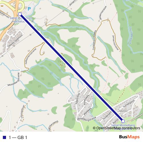 1 cable-car Line Map