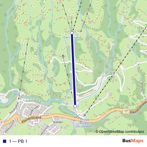 1 cable-car Line Map