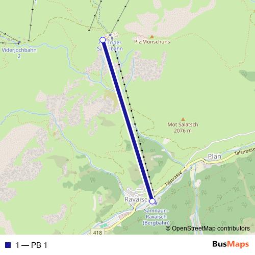 1 cable-car Line Map