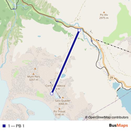 1 cable-car Line Map