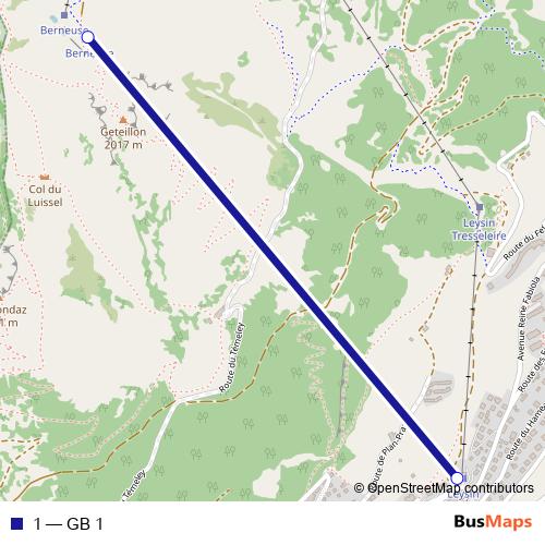 1 cable-car Line Map