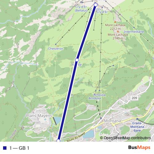 1 cable-car Line Map