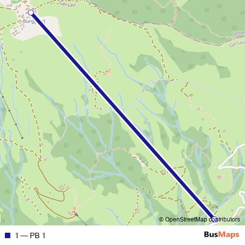 1 cable-car Line Map