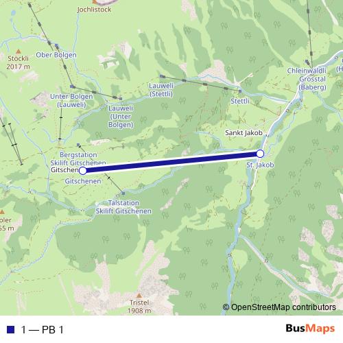 1 cable-car Line Map