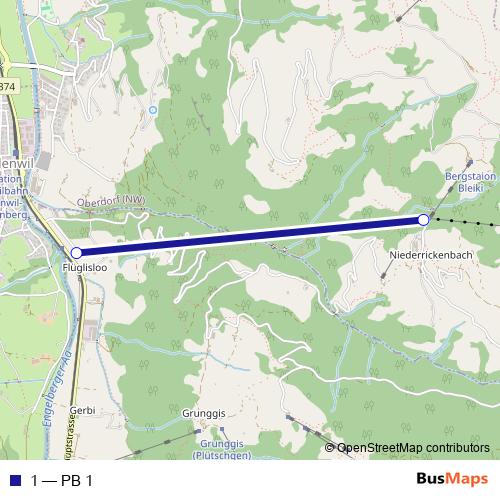 1 cable-car Line Map